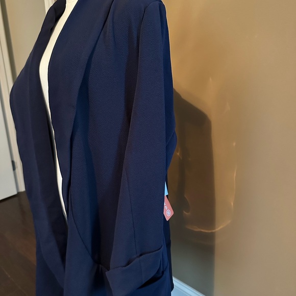 NWT Lemon Tart Melanie Open Front Blazer in Navy Size 3X 22W-24W - Picture 2 of 5